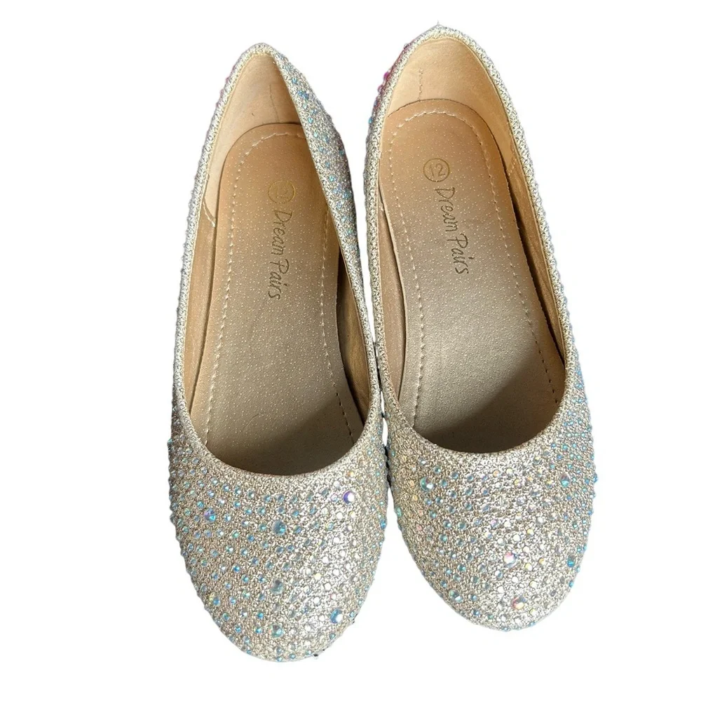 Dream Pairs Gold Glitter Flats